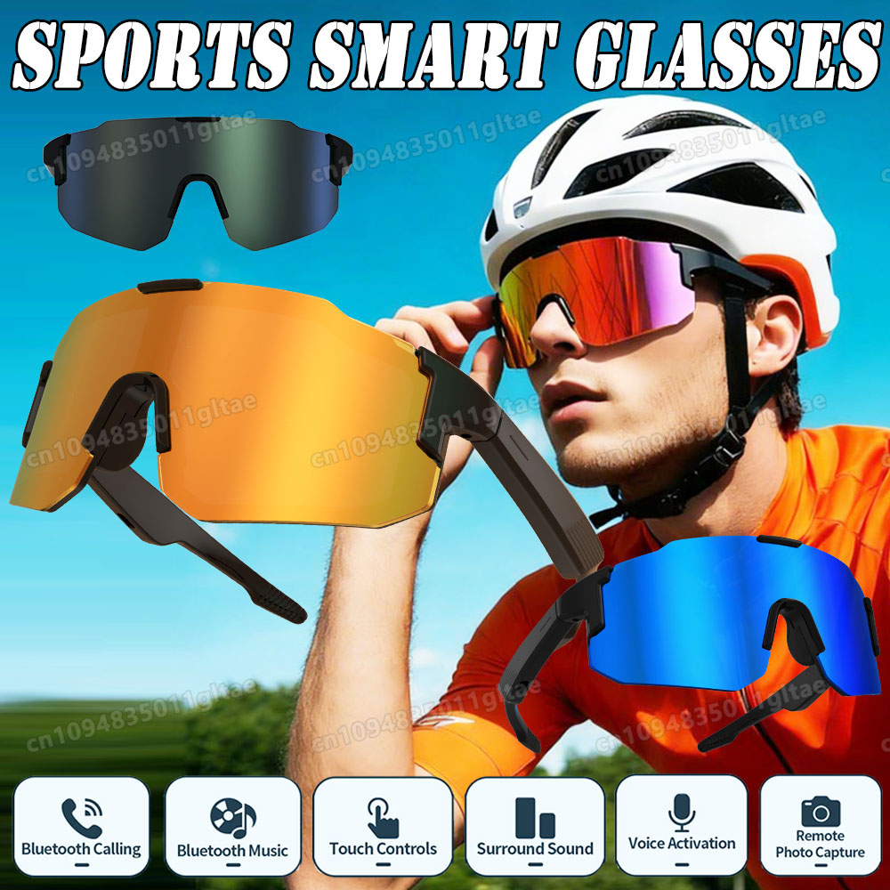 Audio Music Bluetooth - Lunettes de vélo intelligentes avec caméra,