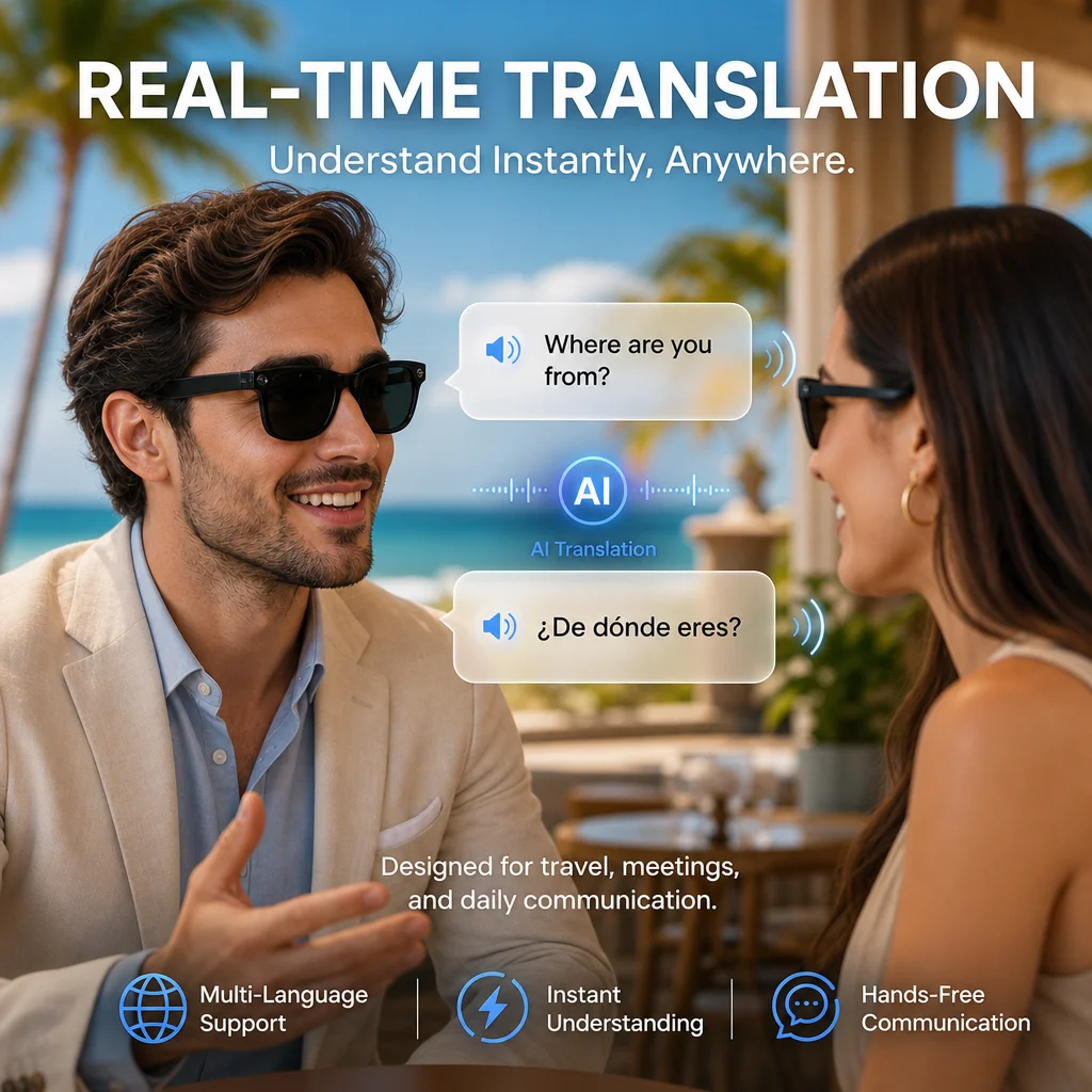 Nouvelles lunettes caméra IA 2 - Audio Music Bluetooth avis et prix