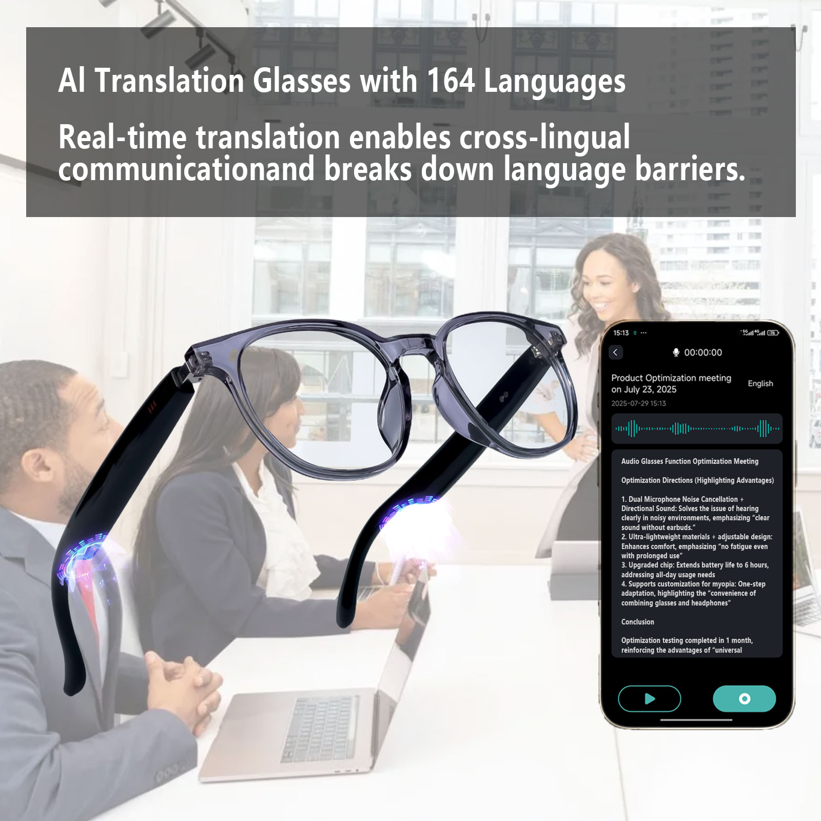 Lunettes audio intelligentes,  - Audio Music App avis et prix
