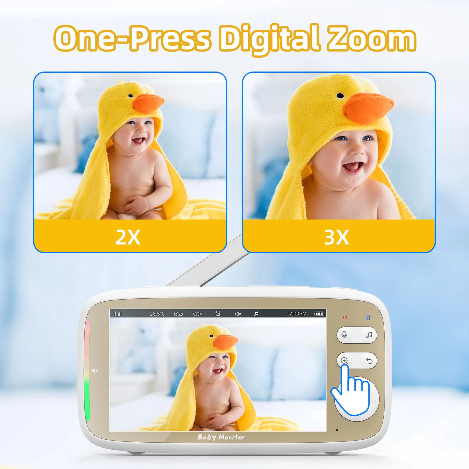 Moniteur Bébé 5 Pouces avec Ca - Audio Music App avis et prix